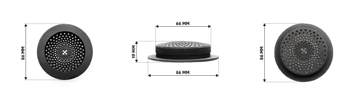 CarBone Sound Guards - Speaker covers for 2 tweeters and 2 main speakers - Silver speaker_cover_small_wymiary