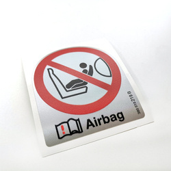 Airbag information sticker for 996