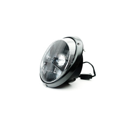 Bi-LED headlights BLACK + H4 Clear Ribbed Lens  (set of 2)