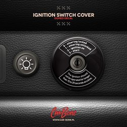 Ignition switch cover decal, pattern for G-model, 964 & 993