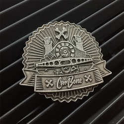 CarBone Flat Six grill metal badge