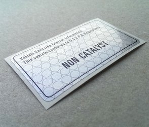 Non Catalyst decal for G-model, 964, 993, 924, 924s, 928, 944, 968, 986 (1976 – 2005)