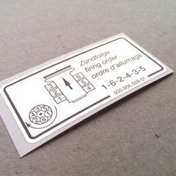 Firing order engine decal for G-model 3.2 (1984 – 1989)