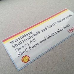 Shell air cleaner decal, white, for G-model, 964, 928 (1984 – 1995)