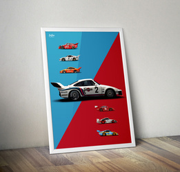 Poster of 935 with historical liveries, vertical