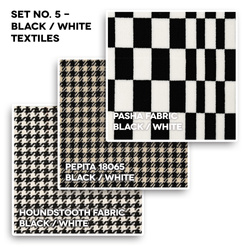 Samples set No. 5 - Black-white textiles