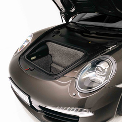 991/981 - 911, Boxster, Cayman Trunk Mat Liner (2011-2018) - Black-Grey Houndstooth