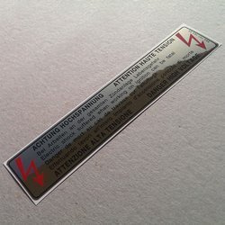 Danger High Voltage decal for 965, 928 (1977 – 1993)