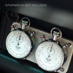 Double stopwatch holder for vintage Heuers, silver