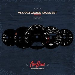 Black gauge faces in MPH – OEM STYLE for 964 993 (1989-1998)