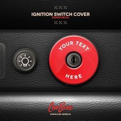 Ignition switch cover decal with text for G-model, 964 & 993
