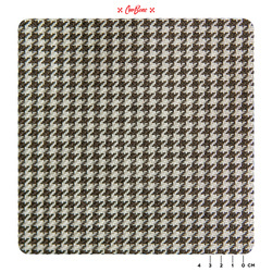 Houndstooth Fabric - BROWN/WHITE