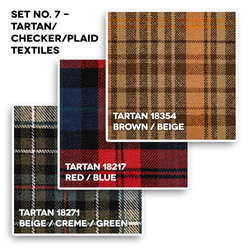 Samples set No. 7 -  Tartan/checker/plaid textiles