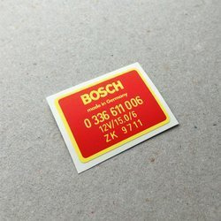 Bosch RPM transducer decal, red for F-model, 914 (1969 – 1971)