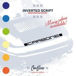 Inverted Square Script Rear Decklid Decals