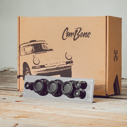 Air conditioning, blower control panel (AC, HVAC) for Porsche 964, 993 - for backdated aluminium dash trim, black knobs