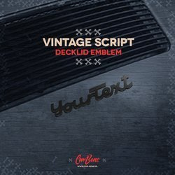 Rear deck lid emblem - vintage script