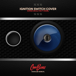 Ignition switch cover decal, plain for early F-model  (1964 – 1973)