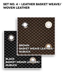 Samples set No. 4 - Leather basket weave / woven leather