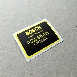 Bosch RPM transducer decal for F-model 2.4 (1971 – 1972)