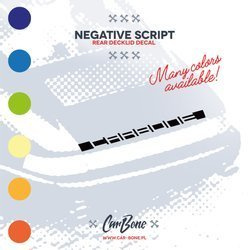 Negative Square Script Rear Decklid Decals
