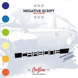 Negative Script Side Decals