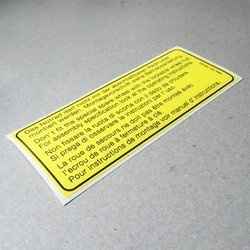 Spare tire tank sticker for G-model & 944
