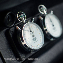 Double stopwatch holder for vintage Heuers, black