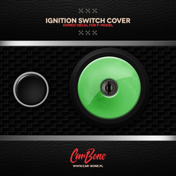 Ignition switch cover decal, plain for early F-model  (1964 – 1973)