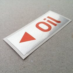 Oil flap decal, silver, 911 (1972)