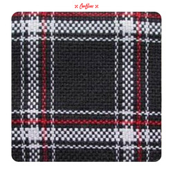 Tartan Plaid Fabric - 18063 BLACK/WHITE/RED